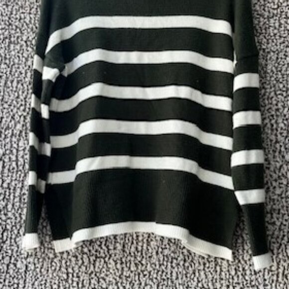 LUXE BY TRICOT Striped Long Sleeve Turtleneck Sweater - Picture 8 of 8